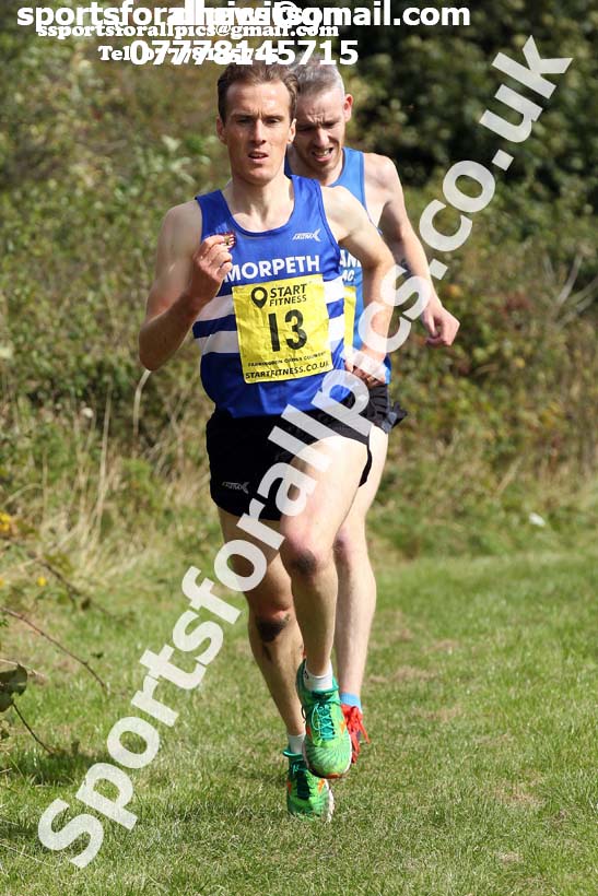 Senior mens relay 2019 Sunderland Harriers Open Cross Country. Photo:  David T. Hewitson/Sports for All Pics